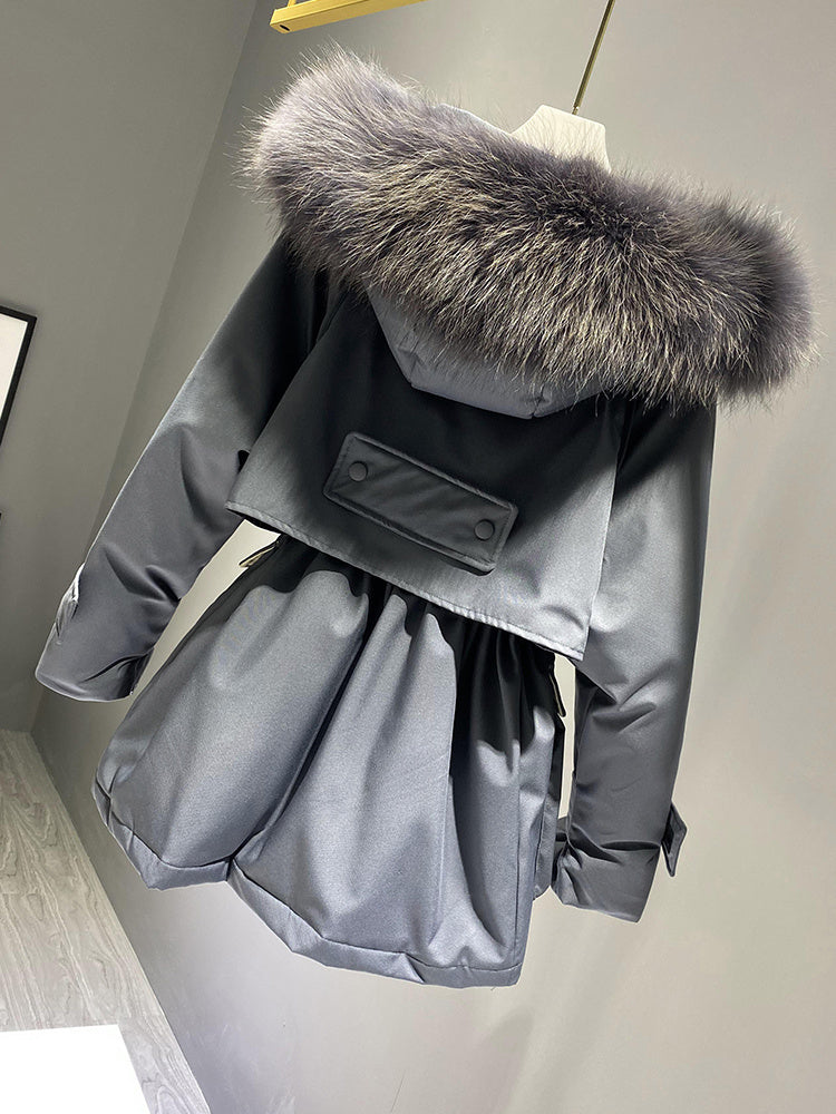 Rohza Hooded Faux Fur Jacket