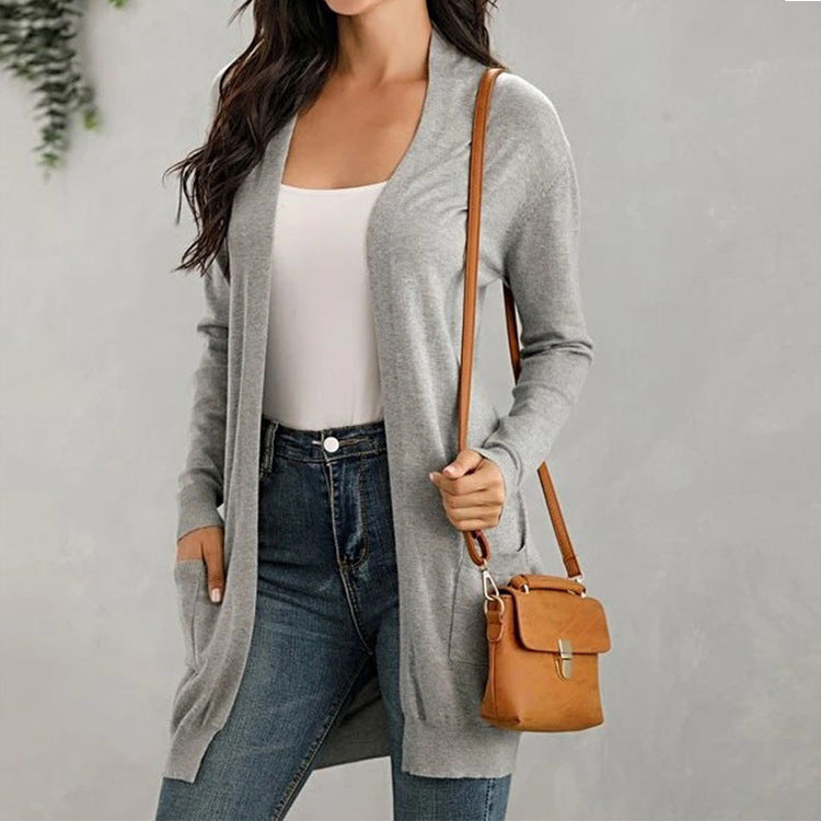 Rohza Long-Sleeved Knitted Cardigan