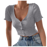 Rohza V Neck Crop Top