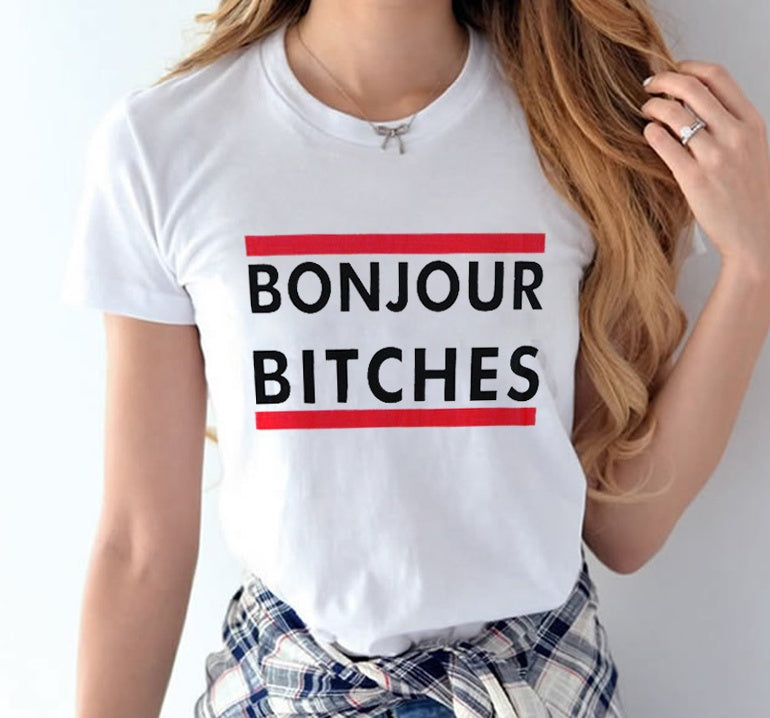 Rohza Bonjour Bitches T-shirt