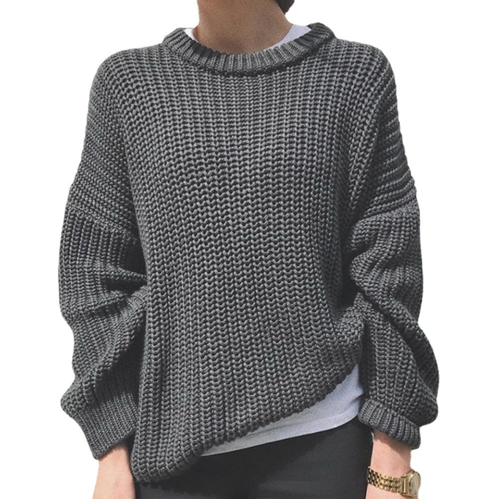 Rohza Thick Needle Long Sleeve Sweater