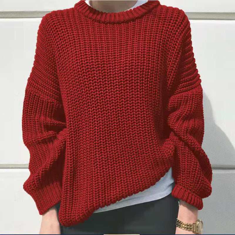 Rohza Thick Needle Long Sleeve Sweater