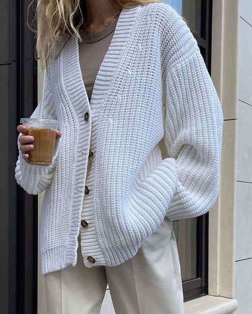 Rohza V Neck Loose Cardigan