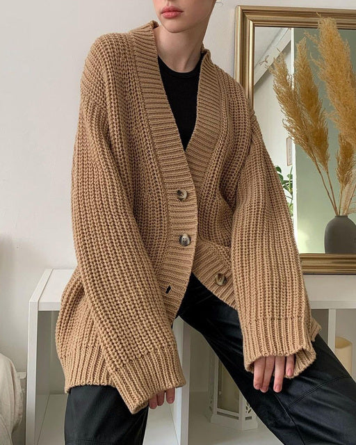 Rohza V Neck Loose Cardigan